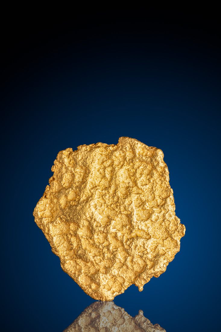 (image for) Massive Flat Textured Natural Gold Nugget from Auburn, California - 129.64 grams